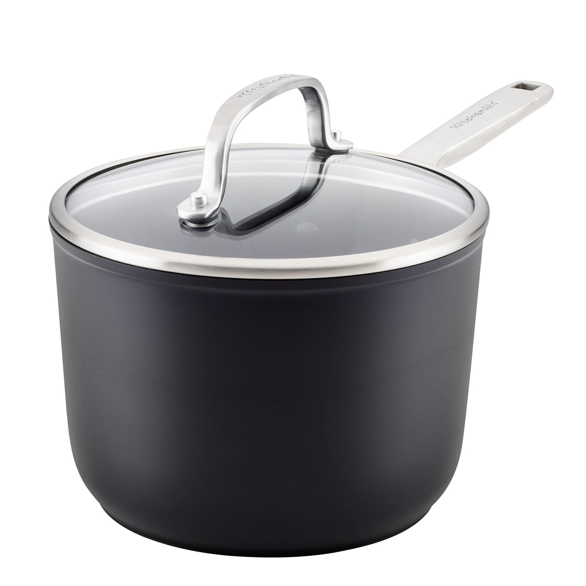 KitchenAid Hard-Anodized Nonstick Stir Fry Pan/Wok, 12.25-Inch, Matte Black