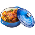6 Quart Dutch Oven Enameled Cast Iron with Lid - Big Dual Handles - Oven Safe up to 500°F - Classic Round Pot for Versatile Cooking Cream