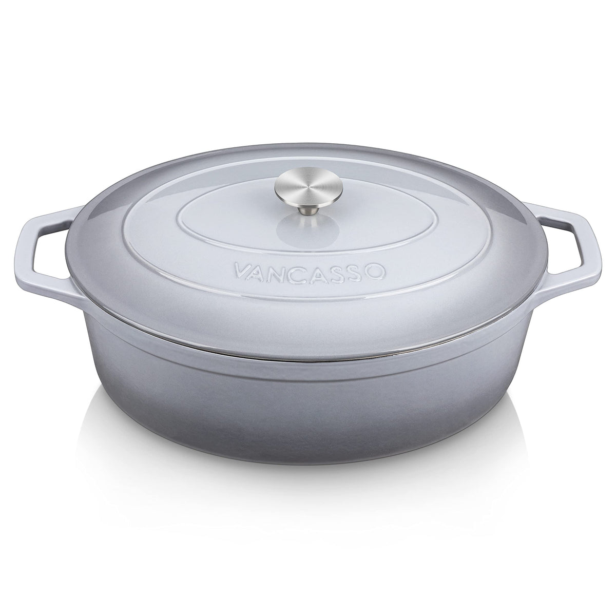 vancasso 2.5 Qt Enameled Cast Iron Dutch Oven with Lid, Blue
