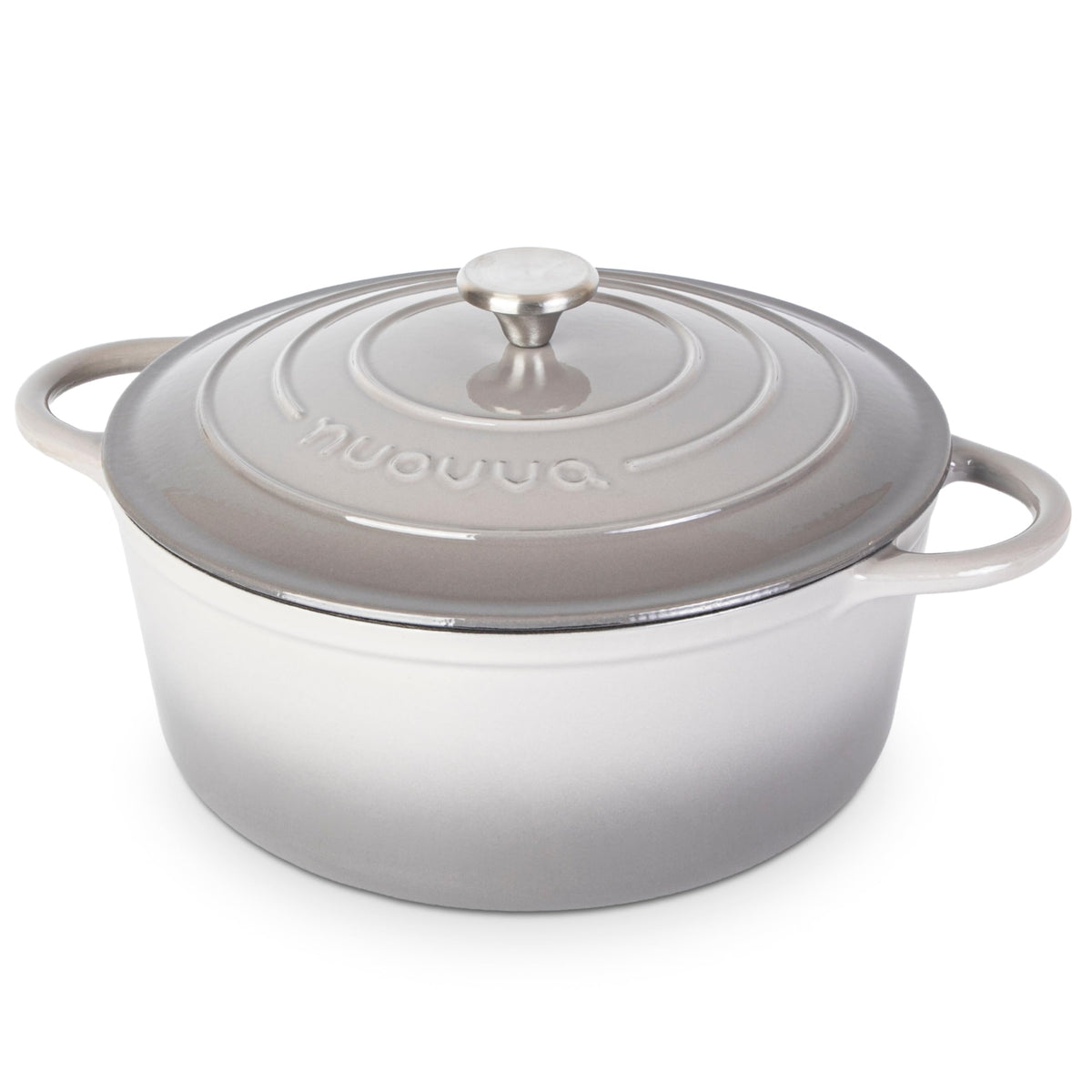 Nuovva Enamelled Cast Iron Dutch Oven Pot with Lid-6.4 Quart Non Stick Casserole Pot-Heavy Duty & Oven Safe up to 500° F for Bread Baking, Braising, Stews, Roasting - 28cm Dark Blue