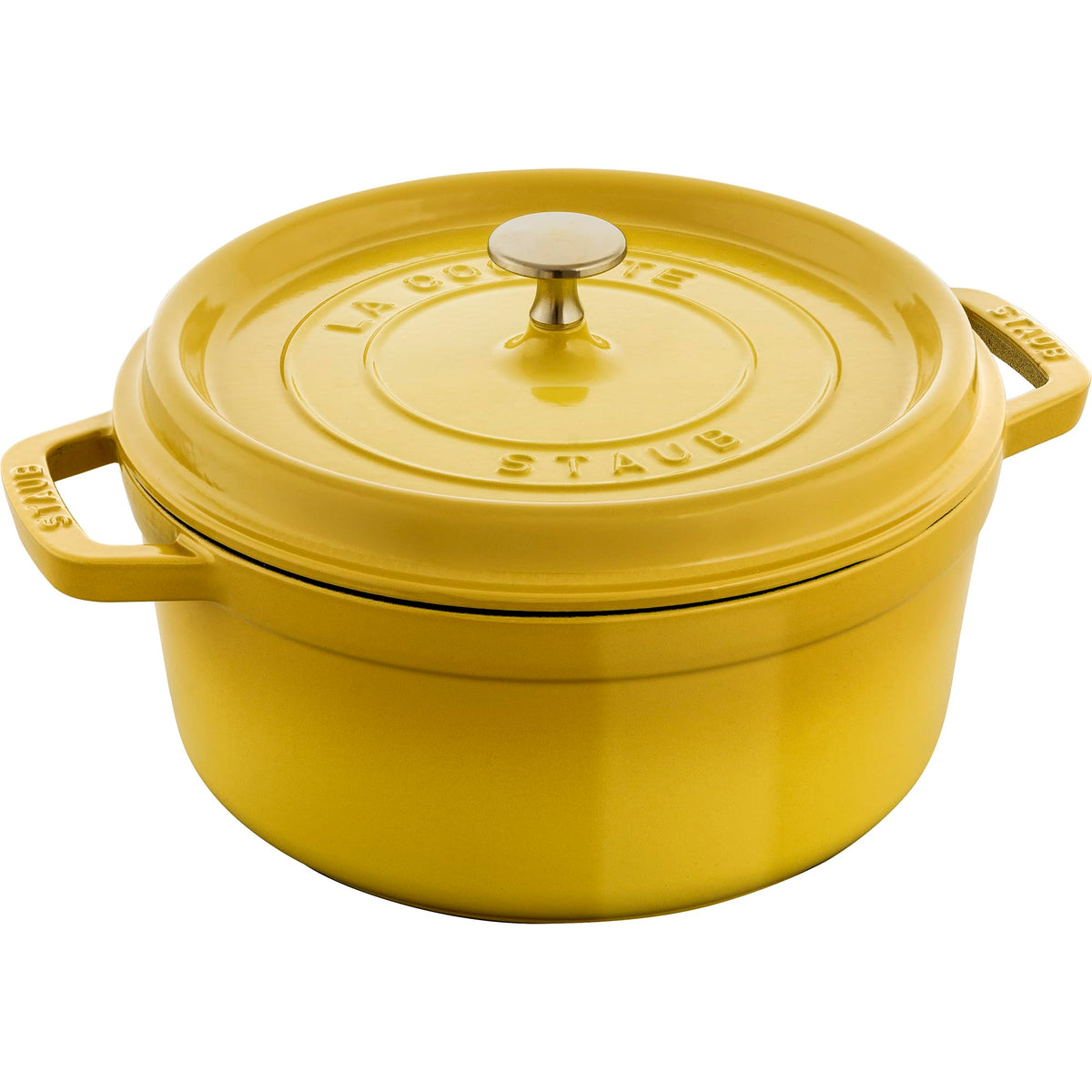 STAUB Cast Iron Dutch Oven 4-qt Round Cocotte, Made in France, Serves 3-4, White