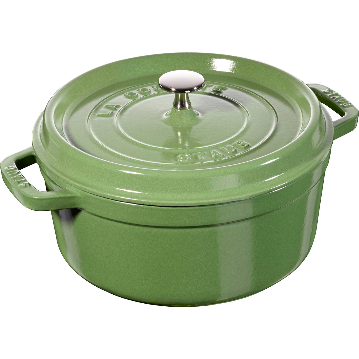 STAUB Cast Iron Dutch Oven 4-qt Round Cocotte, Made in France, Serves 3-4, White