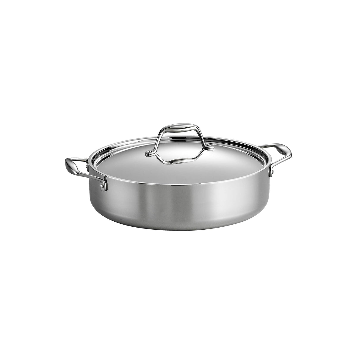 Tramontina Signature Tri-Ply Clad Stainless Steel 12.5-Inch Wok with lid