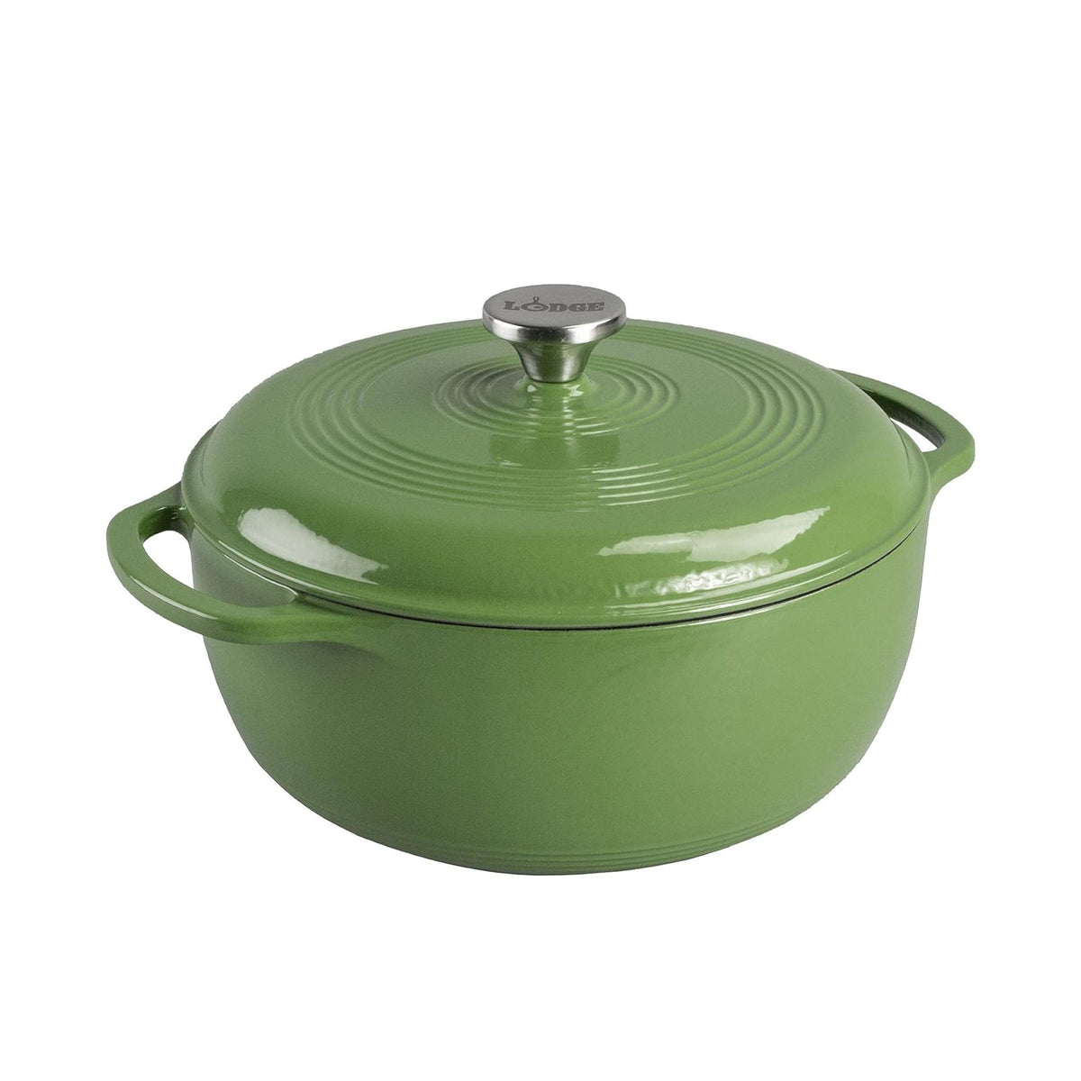 Lodge Essential Enamel Cast Iron Dutch Oven, 6 Quart, Caribbean Blue