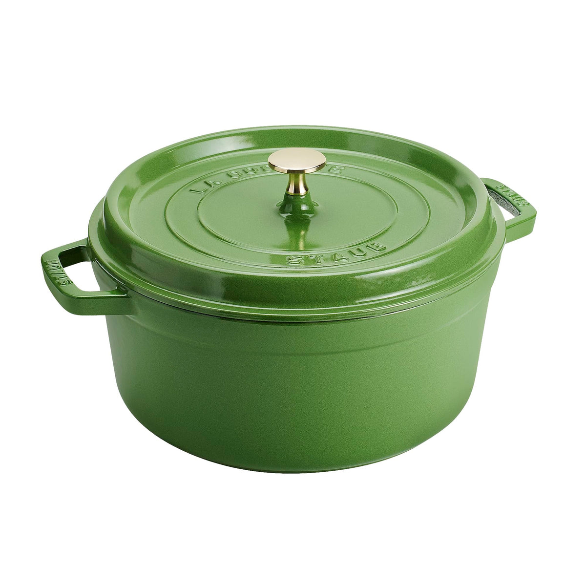 STAUB Cast Iron Dutch Oven 4-qt Round Cocotte, Made in France, Serves 3-4, White