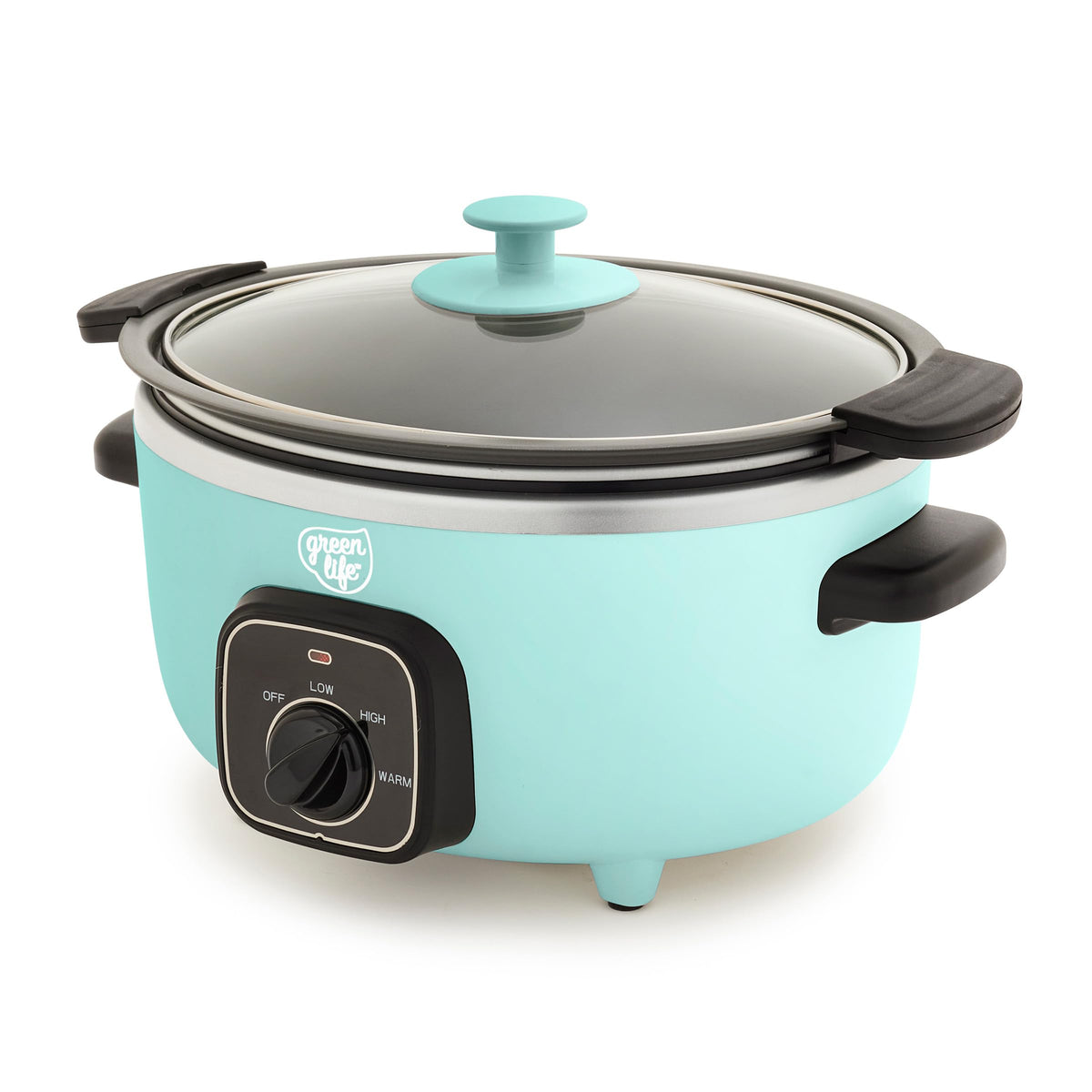 GreenLife 8QT Ceramic Nonstick Slow Cooker, Cooktop/Oven Safe, Cream