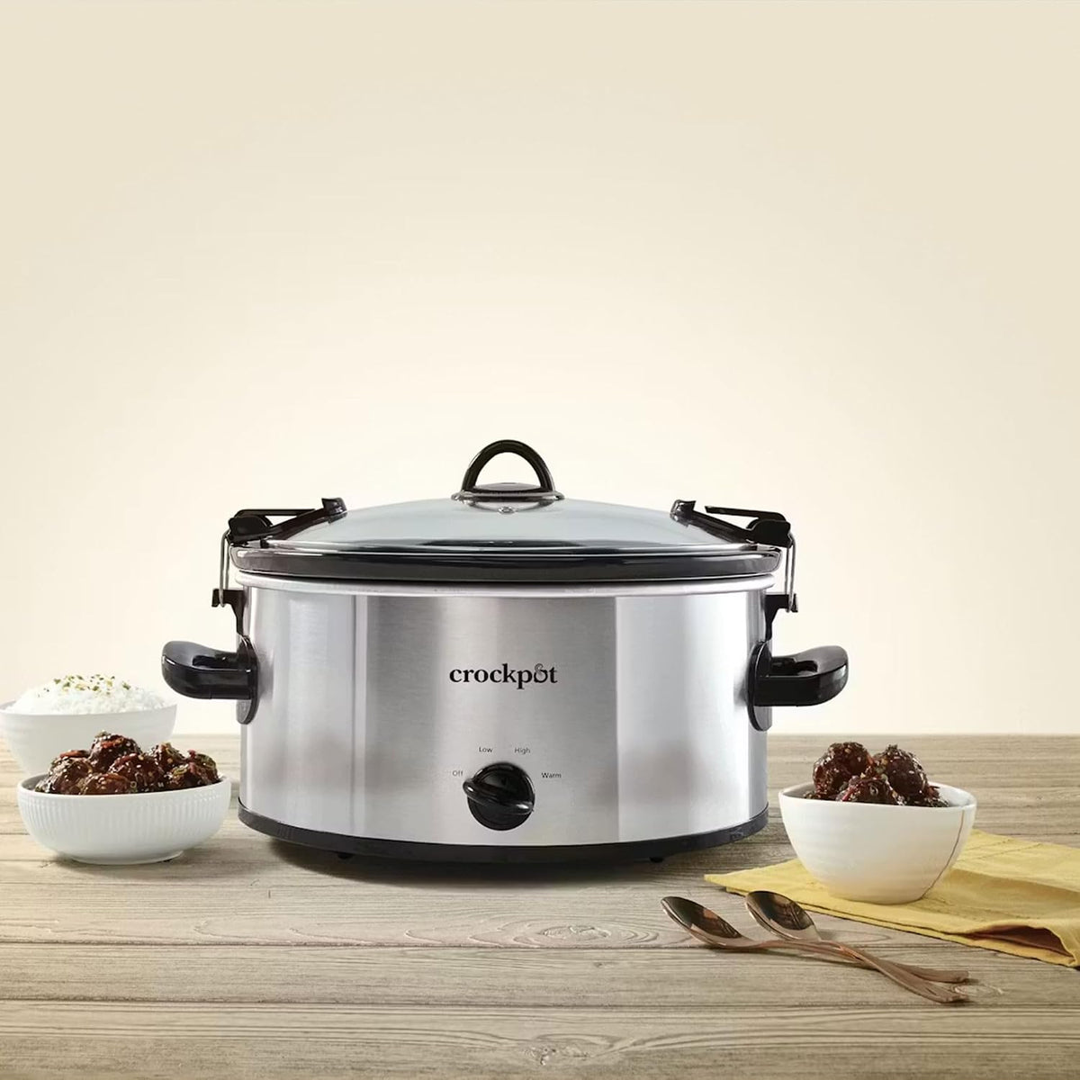 Crock-Pot Cook N Carry Oval Manual Portable Slow Cooker, Silver, 6-Quart