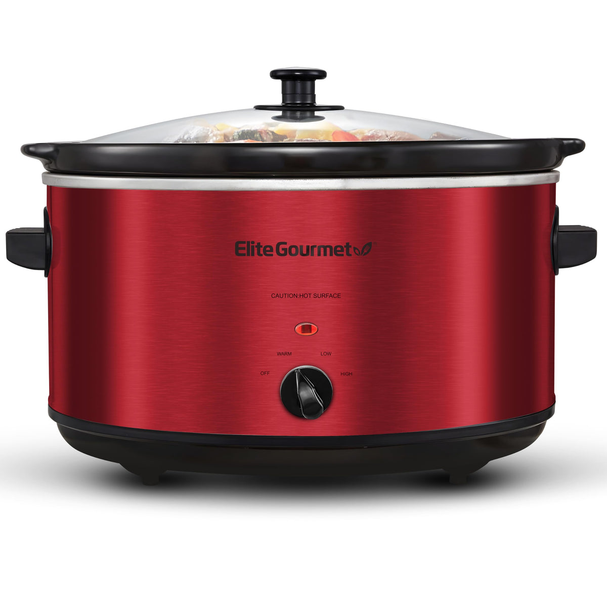 Elite Gourmet MST-900D Digital Slow Cooker, 8.5 Qt, Stainless Steel