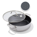 OXO Hybrid 12” Nonstick Wok with Glass Lid, PFAS-Free Ceramic Stir-Fry Pan, Induction & All Cooktop Compatible, Dishwasher Safe, Fusion Boost Tech for Powerful Searing, Mirror Polished Tri-Ply