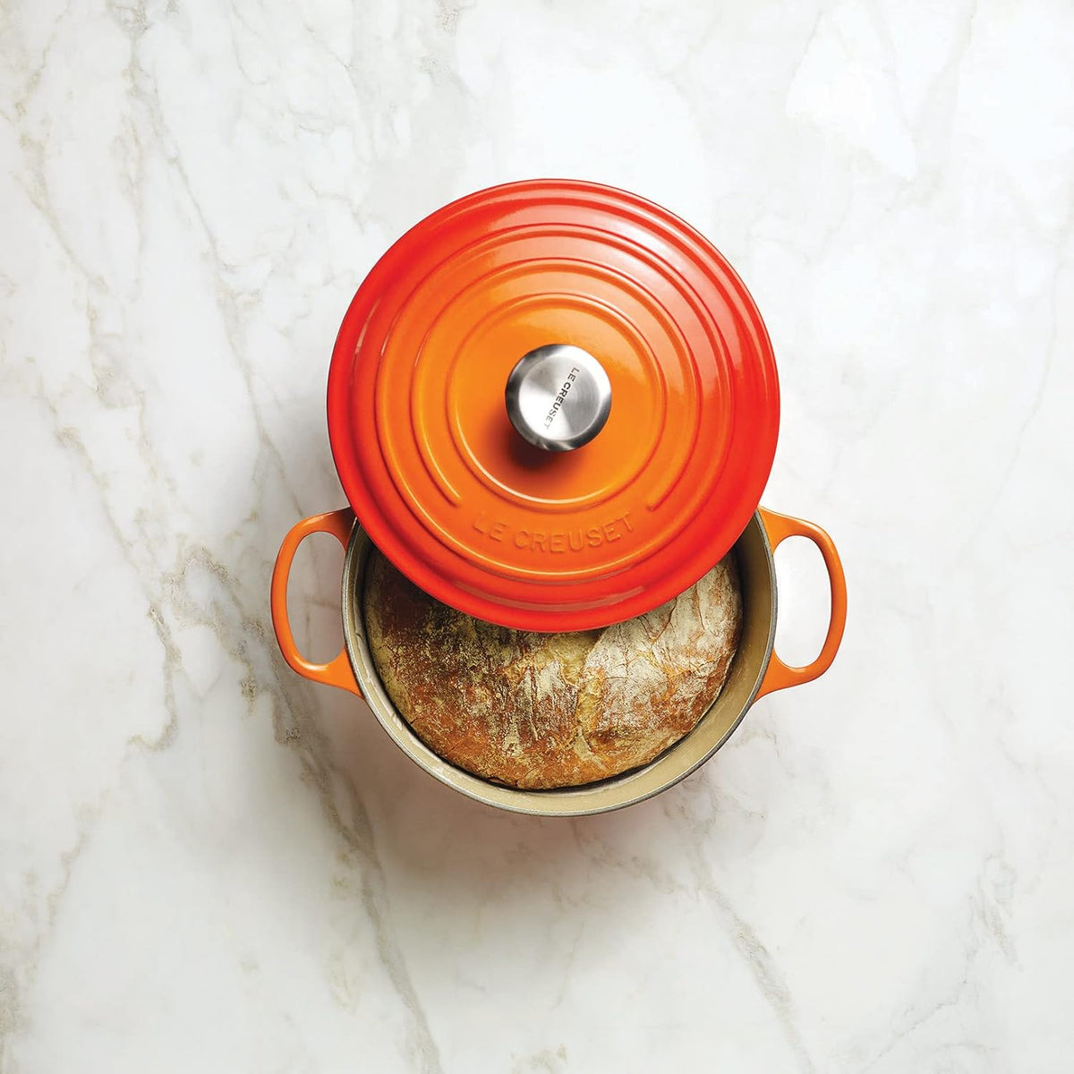 Le Creuset Enameled Cast Iron Round Dutch Oven, 7.25 qt., Flame