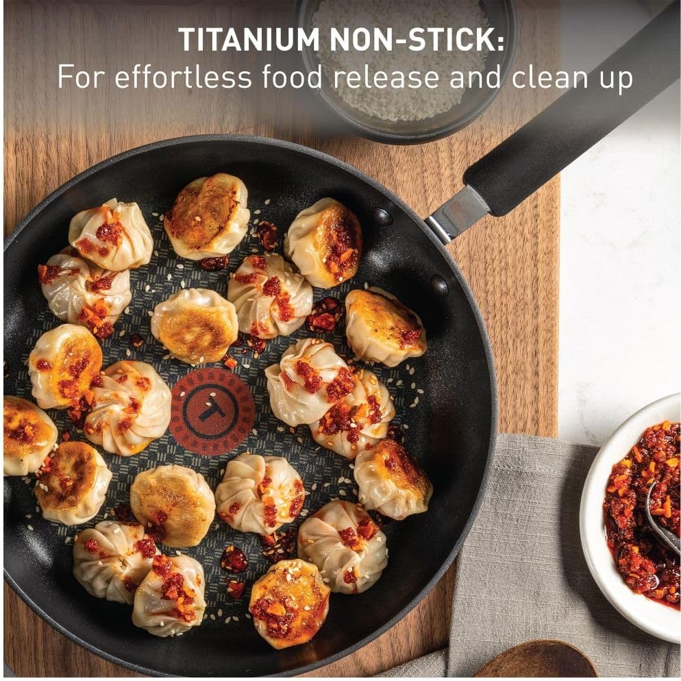 T-Fal Ultimate Hard Anodized Nonstick Fry Pan, 10 in with Lid, Onyx