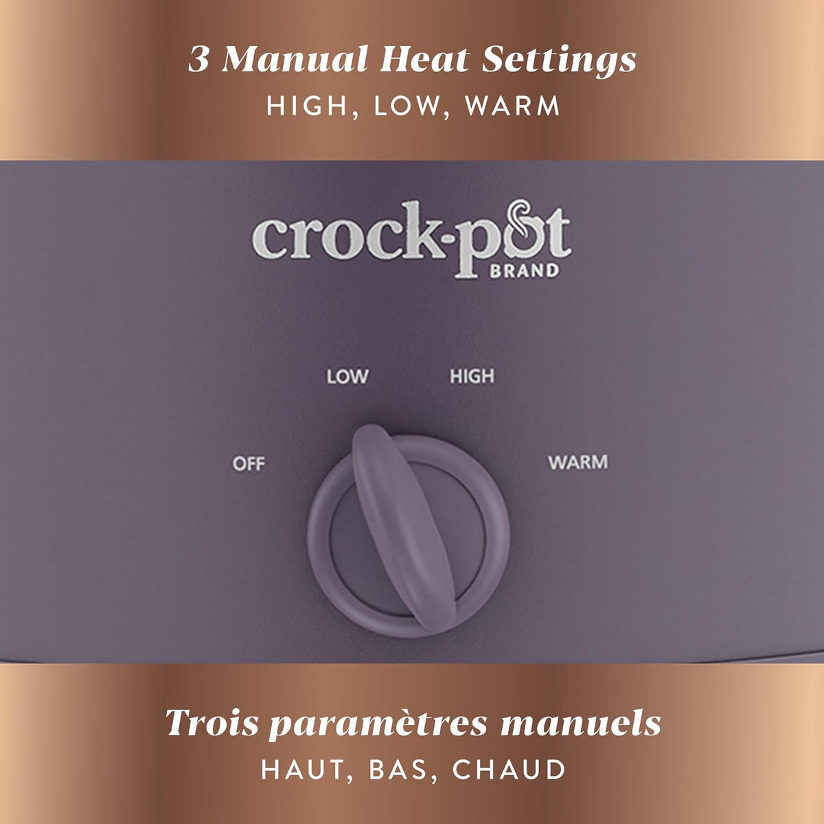 Crock-Pot Design Series 4.5 Quart Manual Slow Cooker, Purple Potato