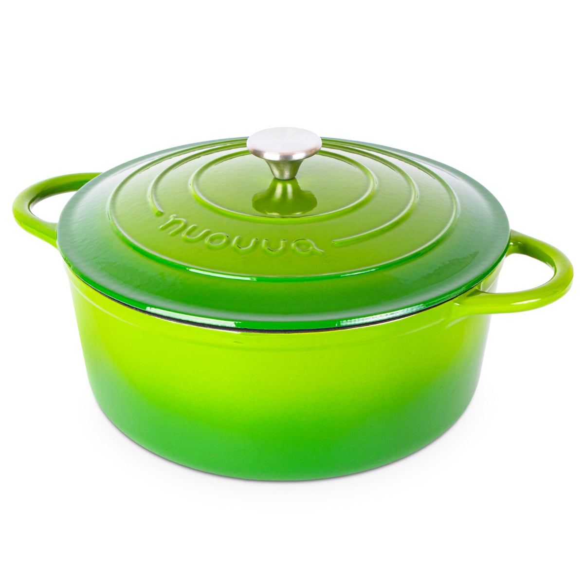 Nuovva Enamelled Cast Iron Dutch Oven Pot with Lid-6.4 Quart Non Stick Casserole Pot-Heavy Duty & Oven Safe up to 500° F for Bread Baking, Braising, Stews, Roasting - 28cm Dark Blue