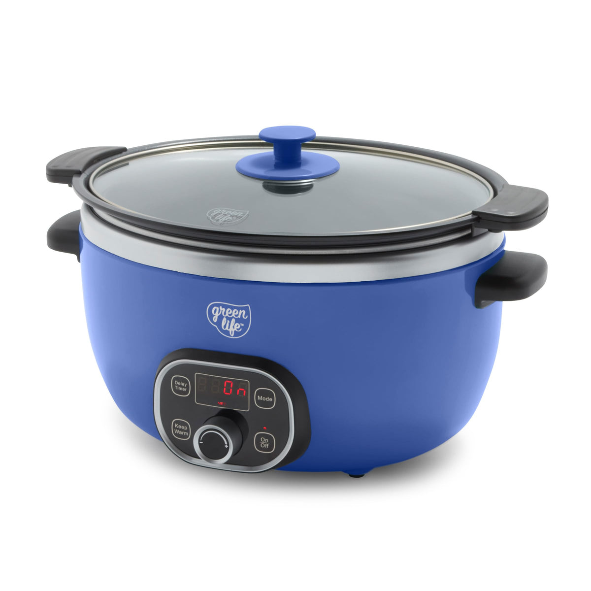 GreenLife 8QT Ceramic Nonstick Slow Cooker, Cooktop/Oven Safe, Cream