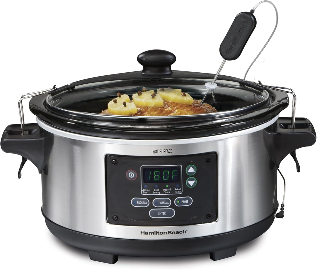 Hamilton Beach Portable 6 Quart Set & Forget Programmable Slow Cooker