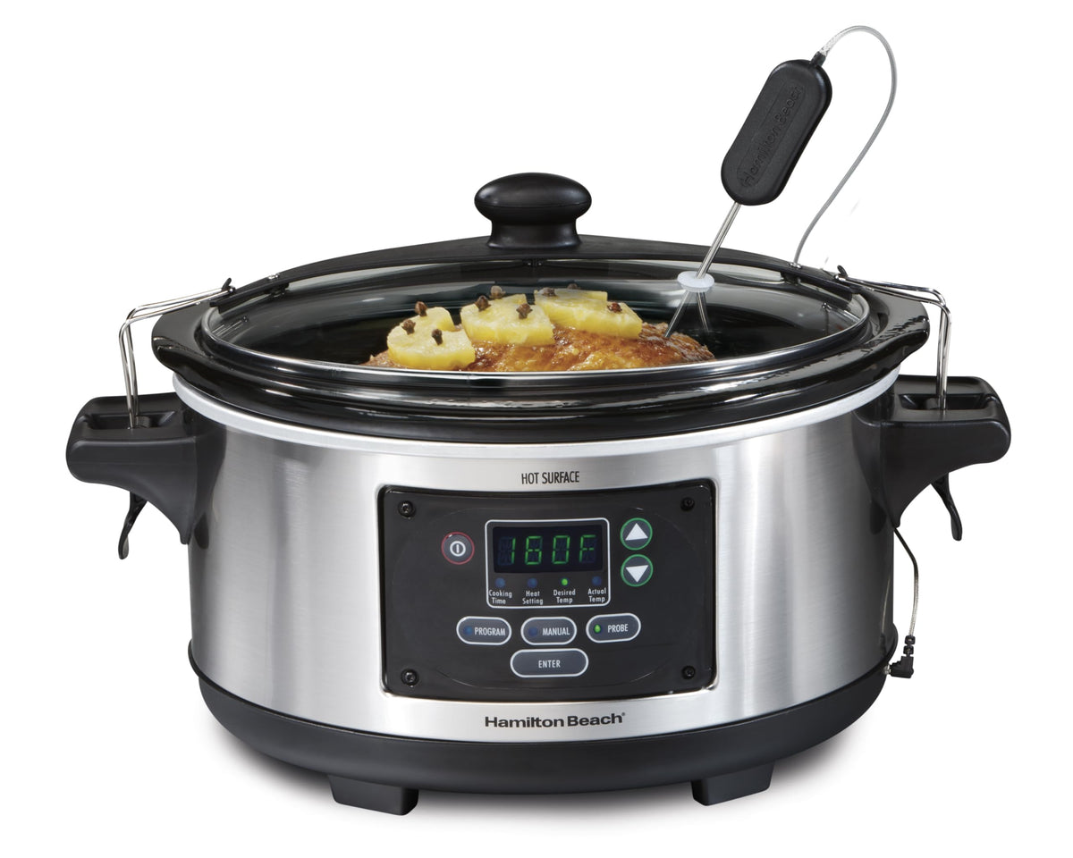 Hamilton Beach Portable 6 Quart Set & Forget Programmable Slow Cooker