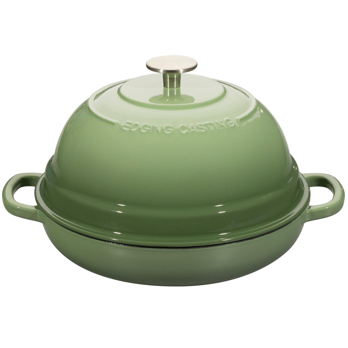 EDGING CASTING Enameled Cast Iron Dutch Oven Pot with Lid, Round Bread Oven for Homemade Sourdough Bread Baking, 6 Quart, Seasalt