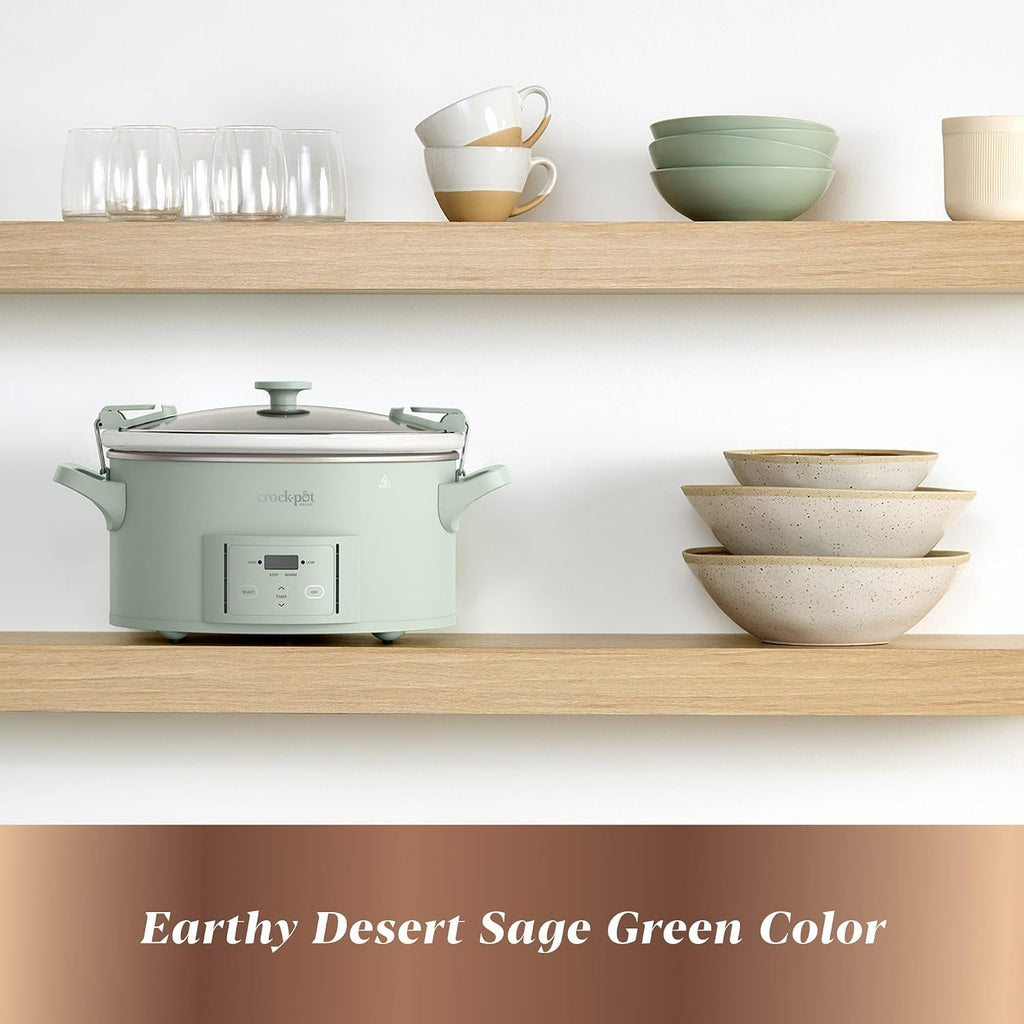 Crock-Pot® Design Series 7-Quart Programmable Slow Cooker, Desert Sage Green