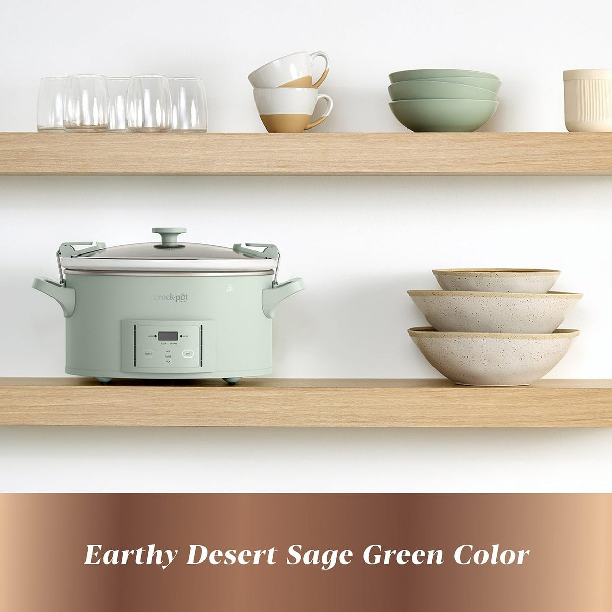 Crock-Pot® Design Series 7-Quart Programmable Slow Cooker, Desert Sage Green
