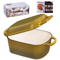 Oval Enameled Cast Iron Dutch Oven for Sourdough Bread Baking