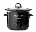 Elite Gourmet MST-275XR# Electric Oval Slow Cooker, 2 Qt, Metallic Red
