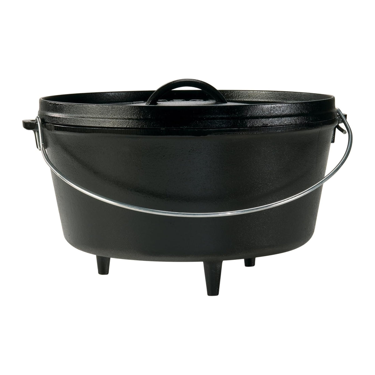 Lodge Pre-Seasoned Cast Iron Deep Camp Dutch Oven with Lid, 10 Quart