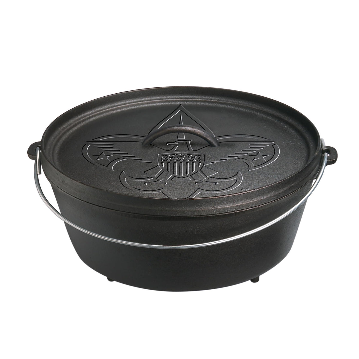 Lodge Pre-Seasoned Cast Iron Deep Camp Dutch Oven with Lid, 10 Quart