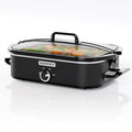 [NEW] MAGNIFIQUE 4-Quart Slow Cooker with Casserole Manual Warm Setting - Perfect Kitchen Small Appliance for Family Dinners, Dishwasher Safe Crock, Red