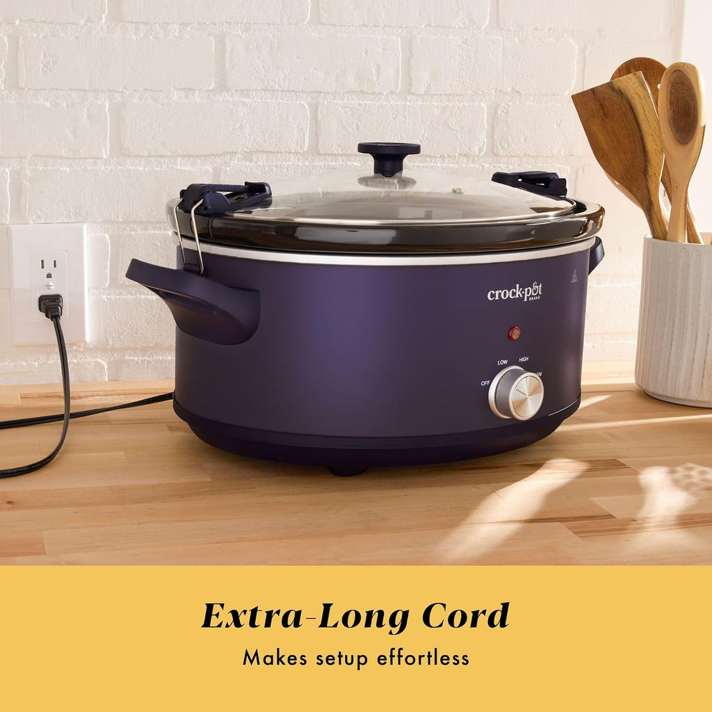 Crock-Pot 10QT Manual CNC Slow Cooker, Purple Basil