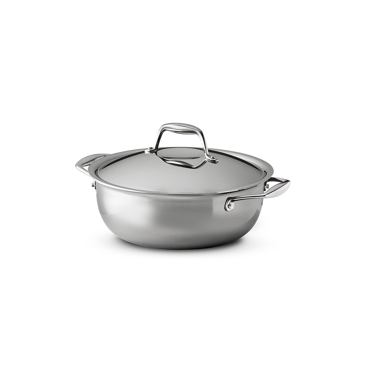 Tramontina Signature Tri-Ply Clad Stainless Steel 12.5-Inch Wok with lid