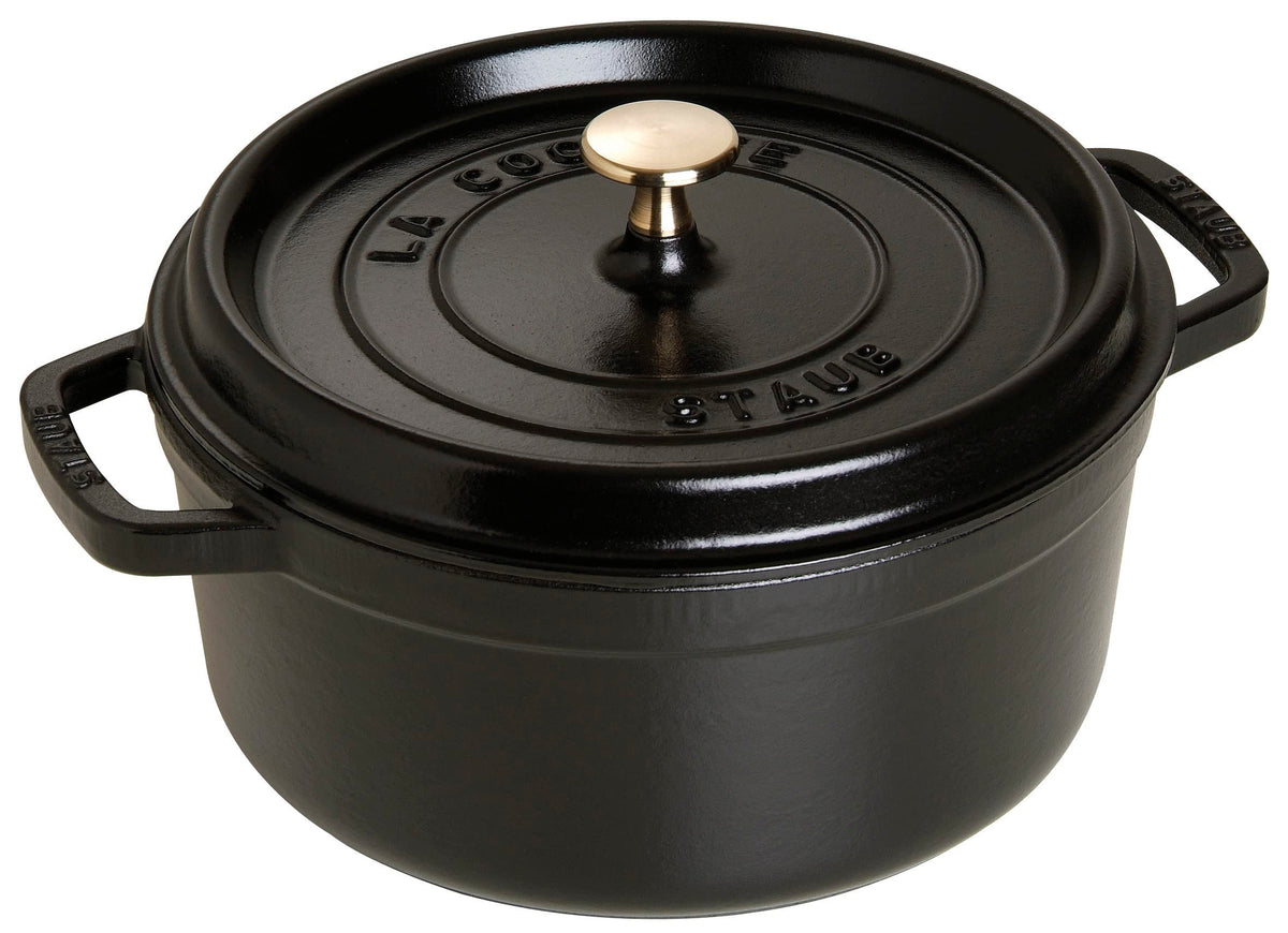 STAUB Cast Iron Round Cocotte, Dutch Oven, 2.75-quart, serves 2-3, Made in France, Cherry