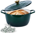 Enameled Cast Iron Dutch Oven 5 Qt with Lid, Red