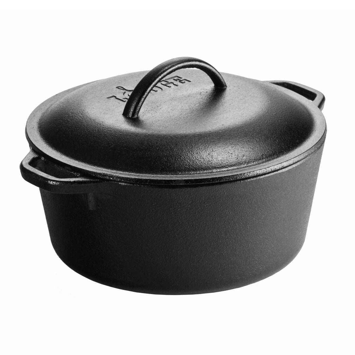 Lodge Cast Iron Double Dutch Oven, 2-in-1 Pot and Skillet Combo, 5 Quart