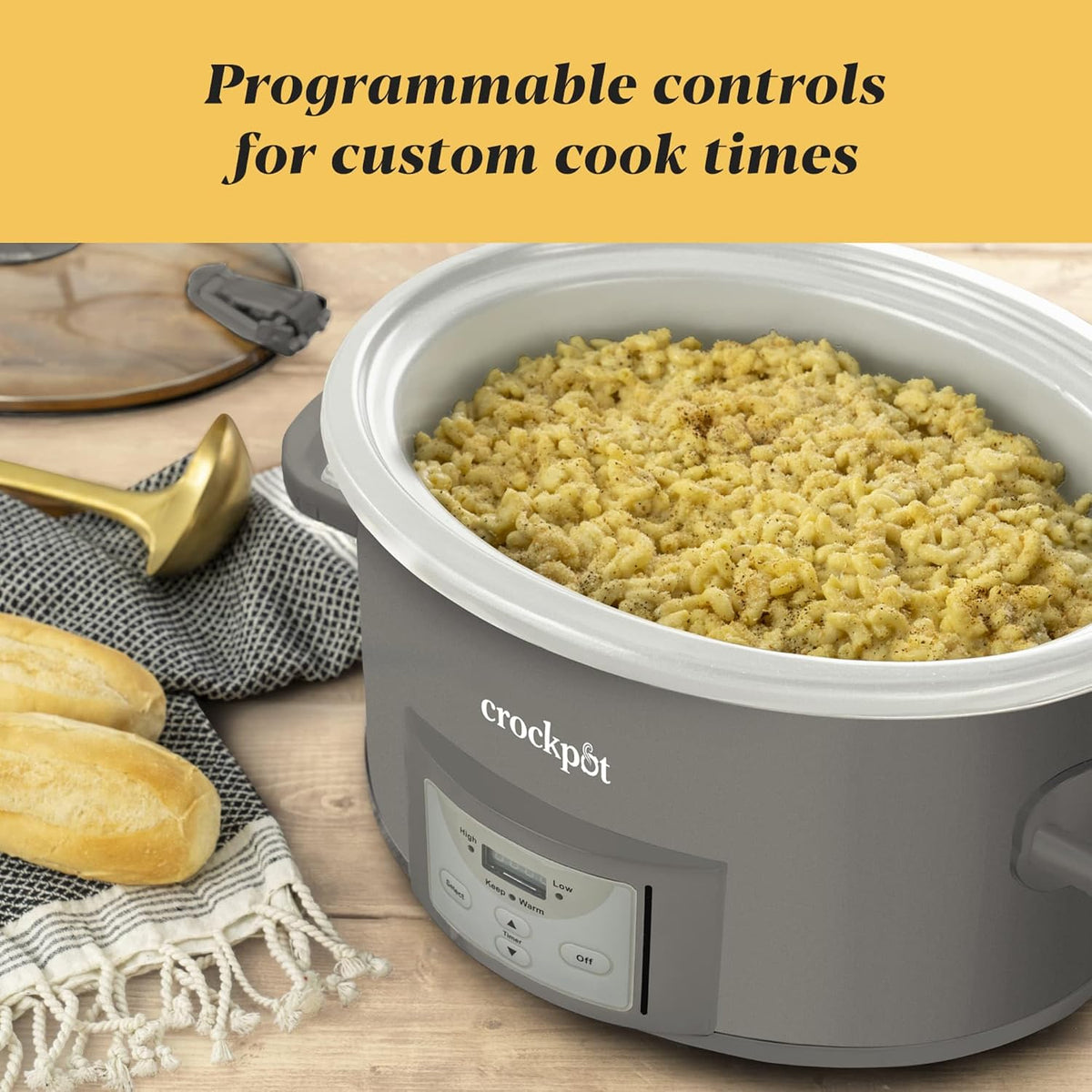 Crockpot® Programmable 7-Quart Cook and Carry Slow Cooker, Grey