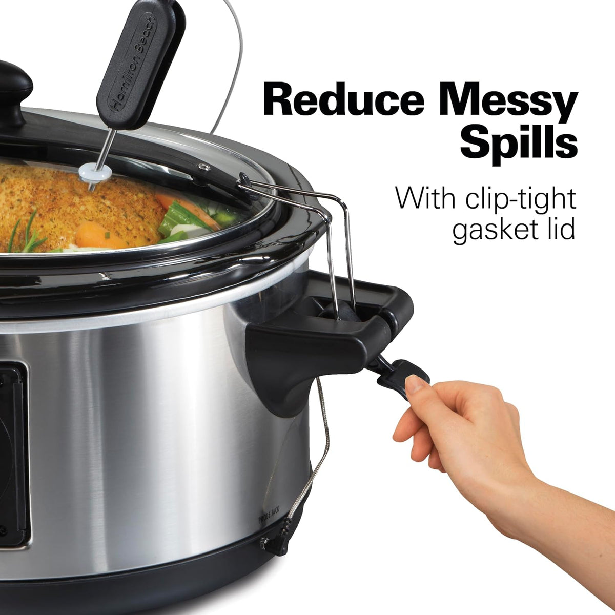 Hamilton Beach Portable 6 Quart Set & Forget Programmable Slow Cooker