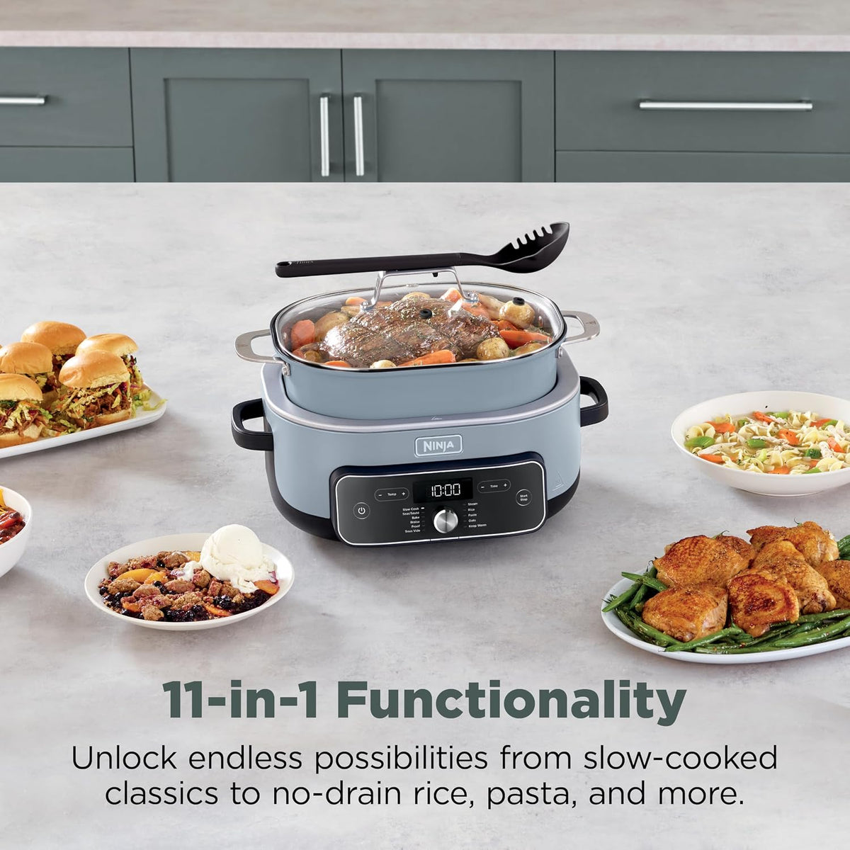 Ninja® PossibleCooker™ PRO Plus 11-in-1, 8.5-qt, Trace Blue, MC2002BL