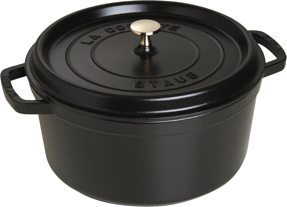 Staub 7-Qt Dutch Oven, Serves up to 7-8 People, Oven Safe to 500°F, Black