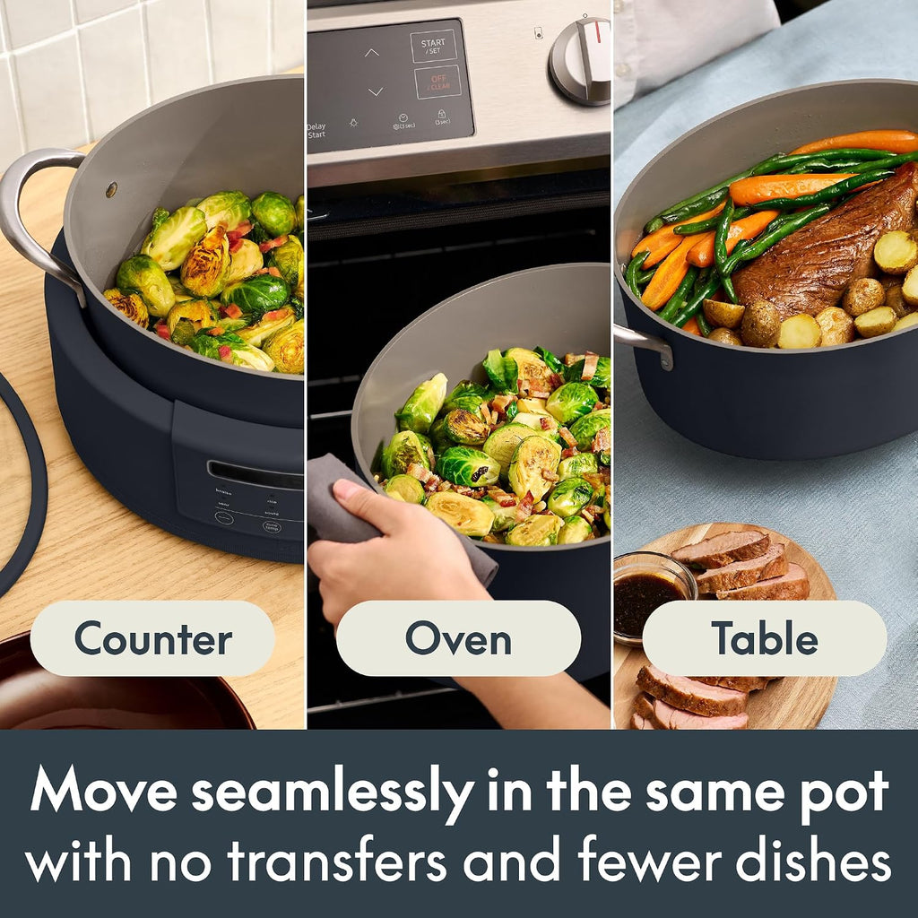 bella Multi 10-in-1 7qt MultiCooker, Non-Toxic, Nonstick Coating, Slate