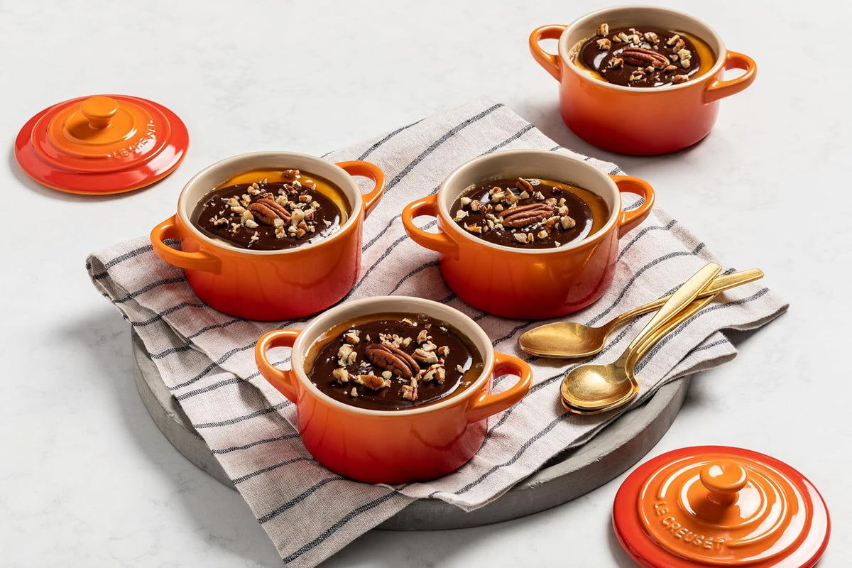 Le Creuset Stoneware Mini Round Cocotte, 8 oz., Flame