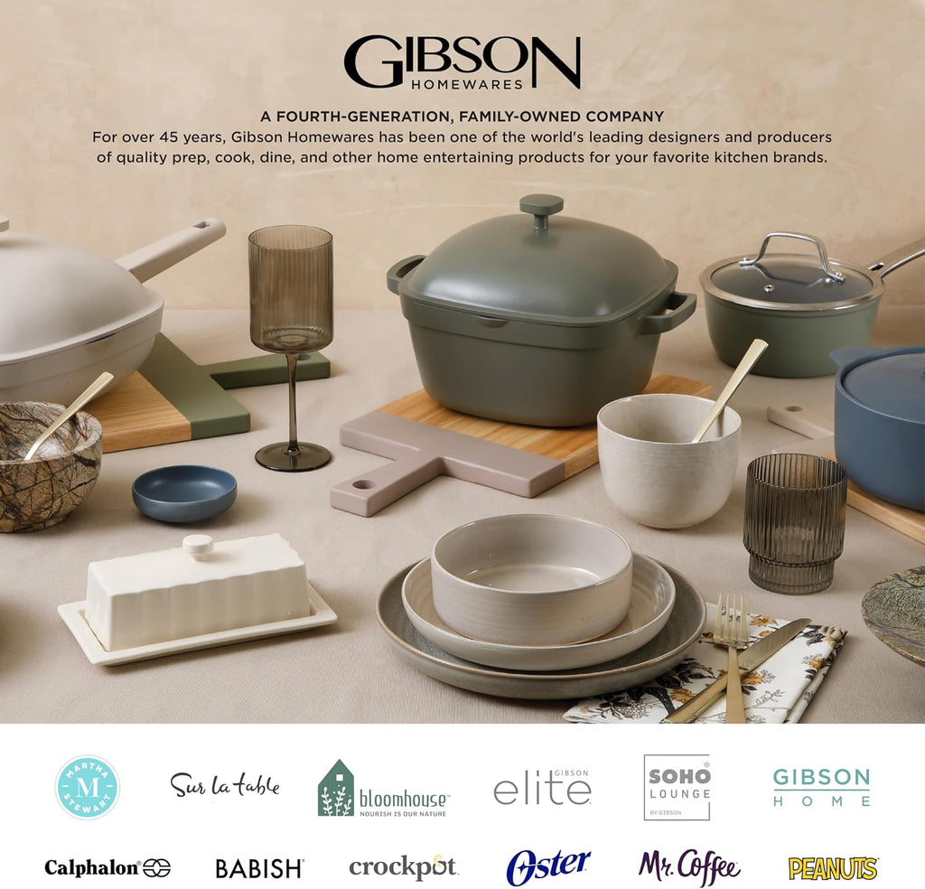 Gibson Home Addlestone 2.65 Quart Round Enamel Cast Iron Dutch Oven Pot With Lid & Dual Handles - Gradient Red