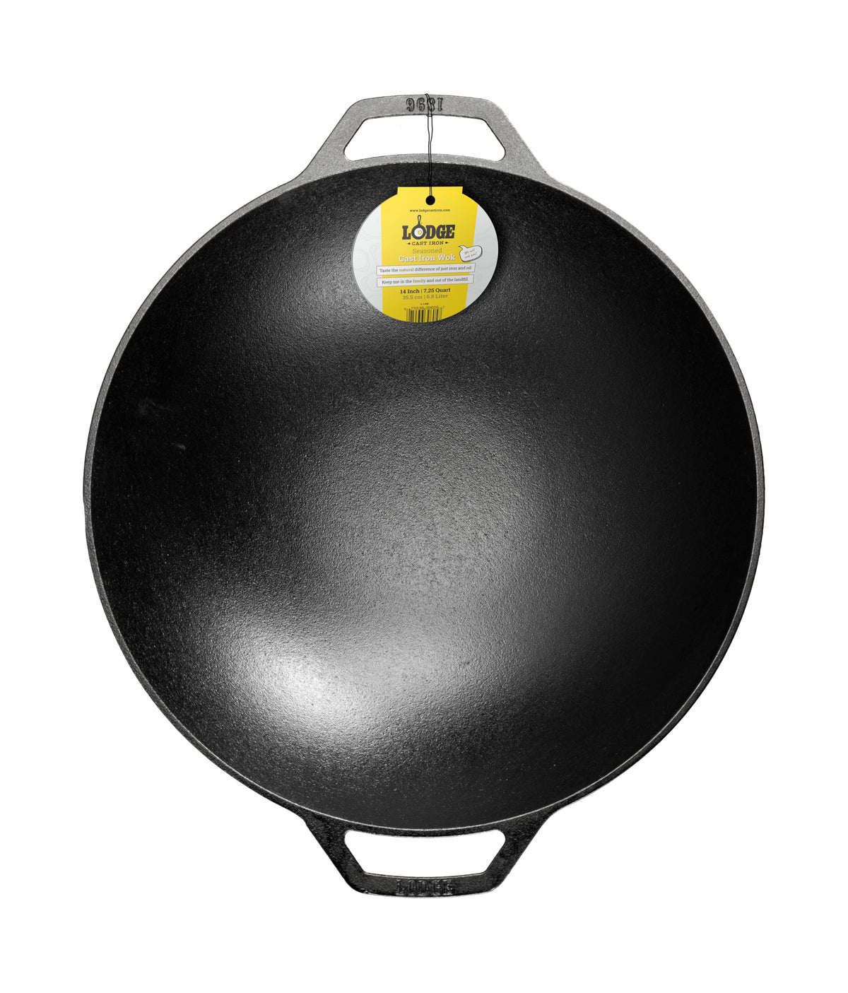 Lodge Cast Iron Wok with Dual Loop Handles, PFAS Free, 14 Inches