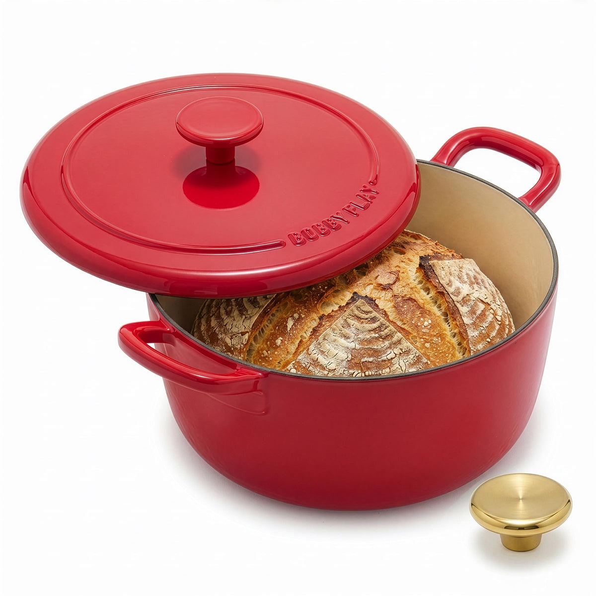 GreenPan x Bobby Flay 5.5QT Enameled Cast Iron Dutch Oven With Lid, Navy