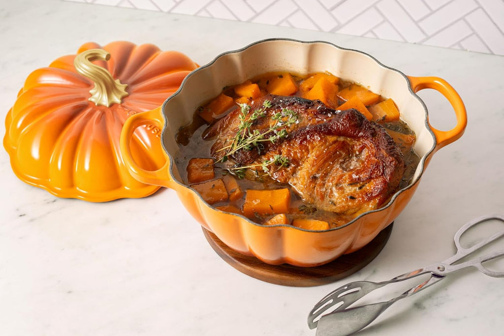 Le Creuset Enameled Cast Iron Signature Pumpkin Cocotte, 4 qt., Persimmon