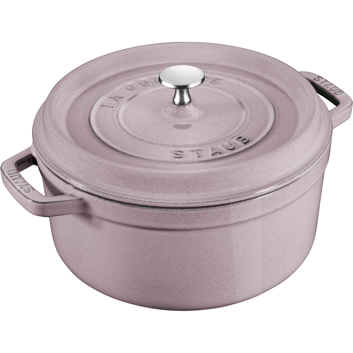 STAUB Cast Iron Dutch Oven 4-qt Round Cocotte, Made in France, Serves 3-4, White