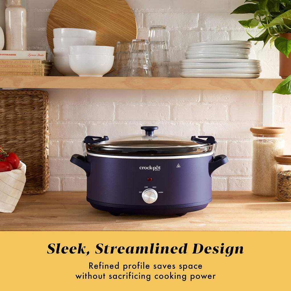 Crock-Pot 10QT Manual CNC Slow Cooker, Purple Basil