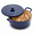 GreenPan x Bobby Flay 5.5QT Enameled Cast Iron Dutch Oven With Lid, Navy