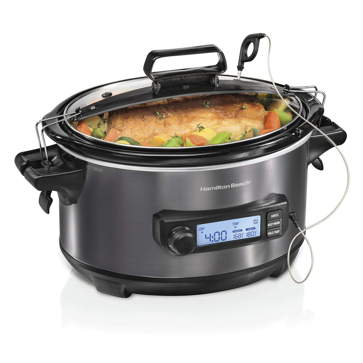 Hamilton Beach Portable 6 Quart Set & Forget Programmable Slow Cooker