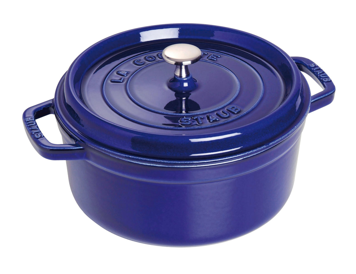 STAUB Cast Iron Round Cocotte, Dutch Oven, 2.75-quart, serves 2-3, Made in France, Cherry
