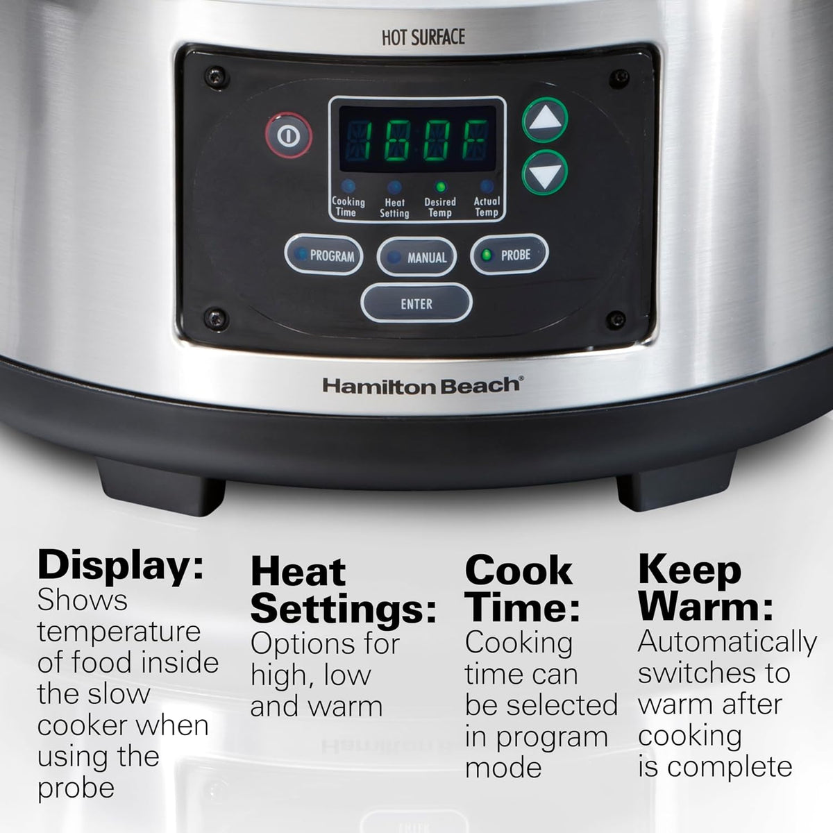 Hamilton Beach Portable 6 Quart Set & Forget Programmable Slow Cooker