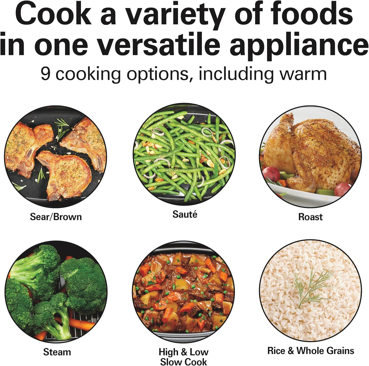 Hamilton Beach 9-in-1 6 Quart Programmable Slow Cooker